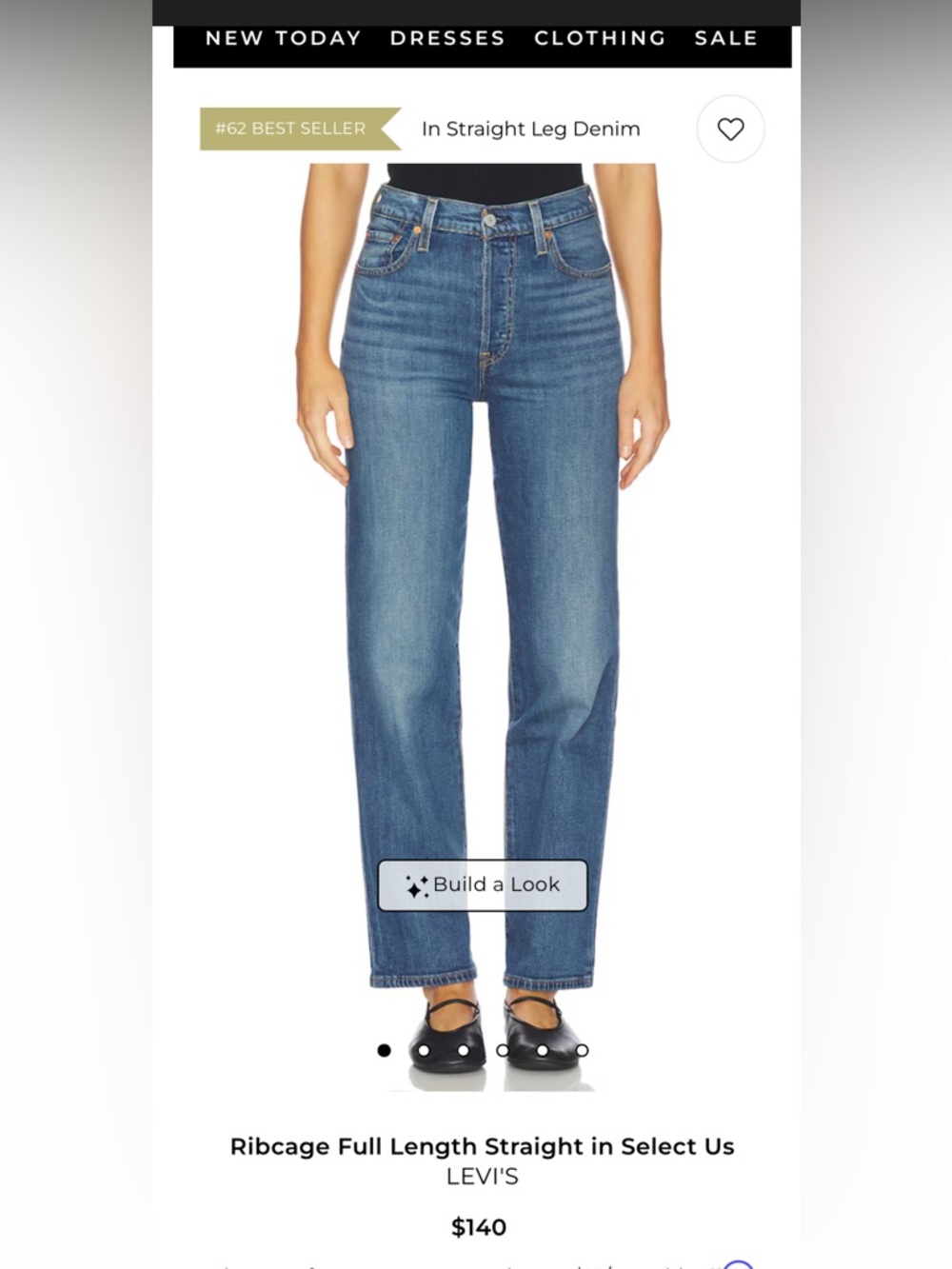 NWOT Levi’s Ribcage Straight Full Length